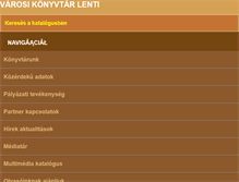 Tablet Screenshot of lentikonyvtar.hu